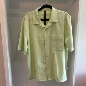 lululemon athletica Light Green Casual Button Down Shirt
